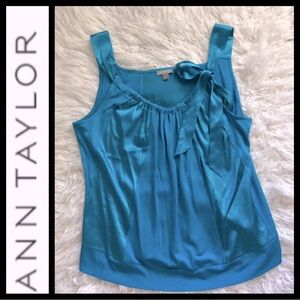 NWOT Ann Taylor Silk Shoulder Tie Tank